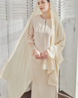 Chiffon Selendang Sulam in Champagne