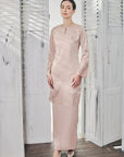 Janna Long Modern Kurung in Rose Gold