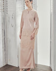 Dahlia Beaded Lace Modern Kurung in Rose Gold