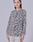 Gipsy Printed Basic Blouse in Ivory