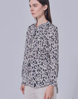Gipsy Printed Basic Blouse in Ivory