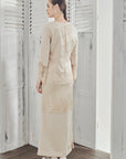 Dahlia Beaded Lace Modern Kurung in Champagne