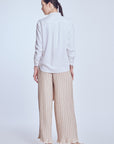 Pleated Palazzo In Champagne