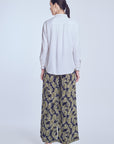 Printed Palazzo In Green Blue