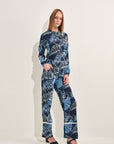 Rico Rinaldi Resort 2020 Palazzo Printed in Navy Blue