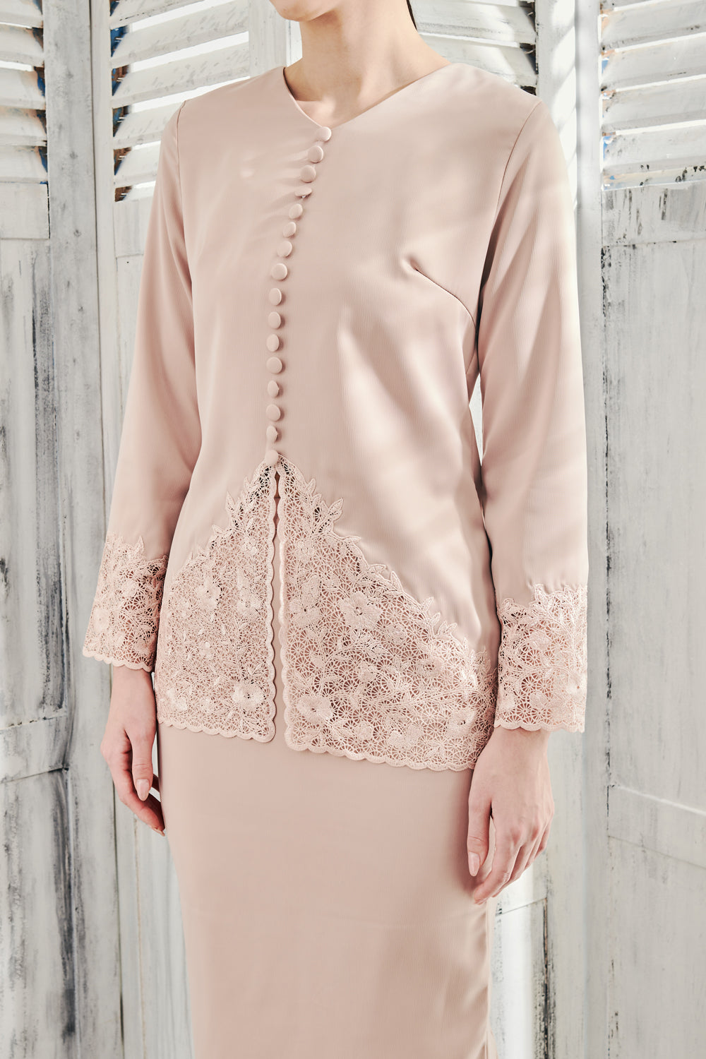 Fahara Modern Kebaya in Rose Gold