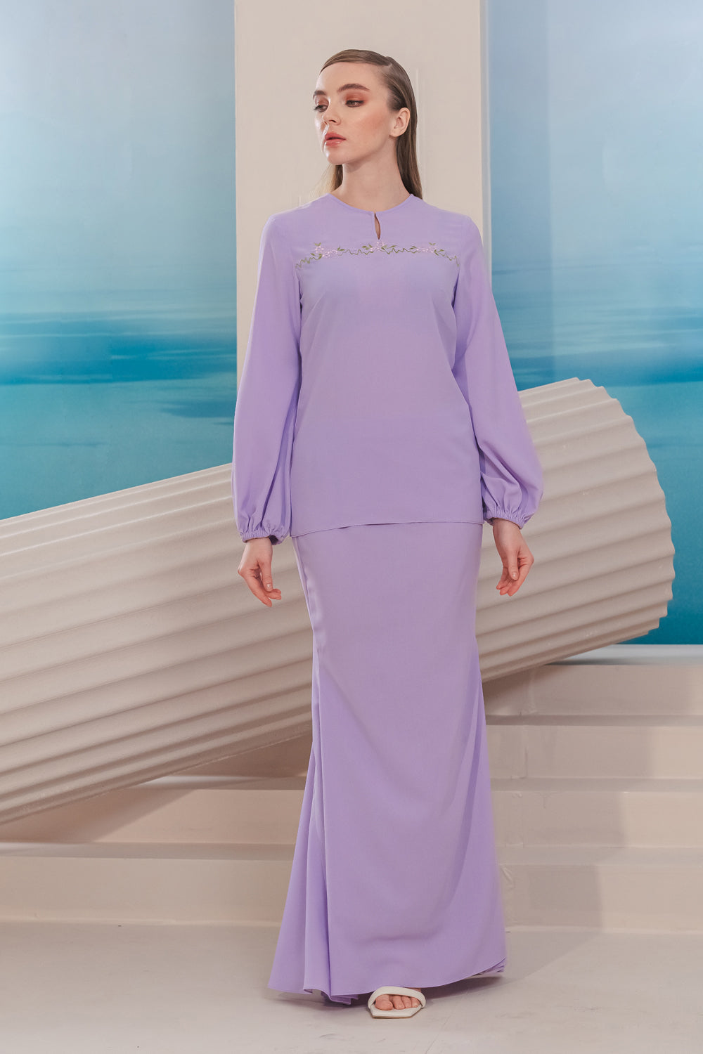 Lana Modern Kurung Summeraya in Lilac