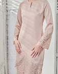 Janna Long Modern Kurung in Rose Gold