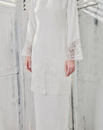 Janna Long Modern Kurung in Off White