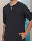 Arjuna Modern Kurta Summeraya in Black