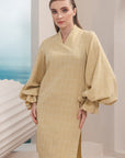 Melor Long Modern Kurung Summeraya in Yellow