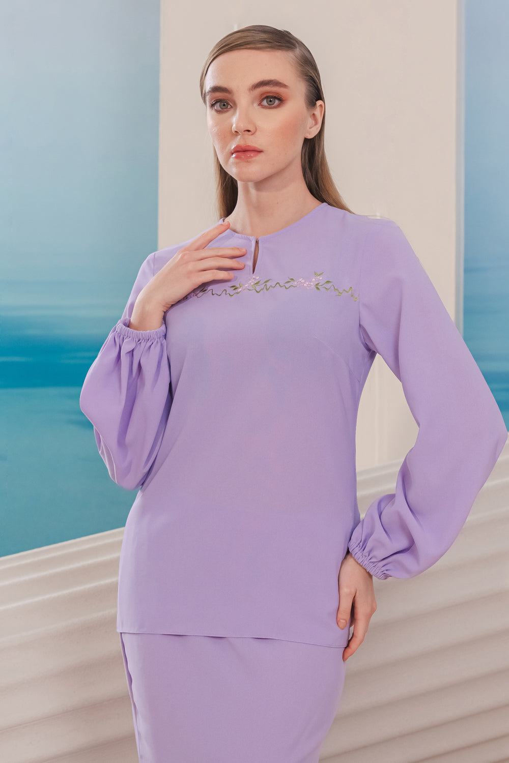 Lana Modern Kurung Summeraya in Lilac