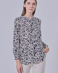 Gipsy Printed Basic Blouse in Ivory