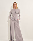 Rico Rinaldi Resort 2020 Palazzo Pants in Cool Grey