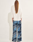 Rico Rinaldi Resort 2020 Palazzo Printed in Navy Blue