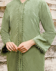 Amalis Long Kurung Summeraya 2026 in Moss Green
