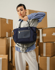 Nomi Nylon Tote Bag in Navy Blue