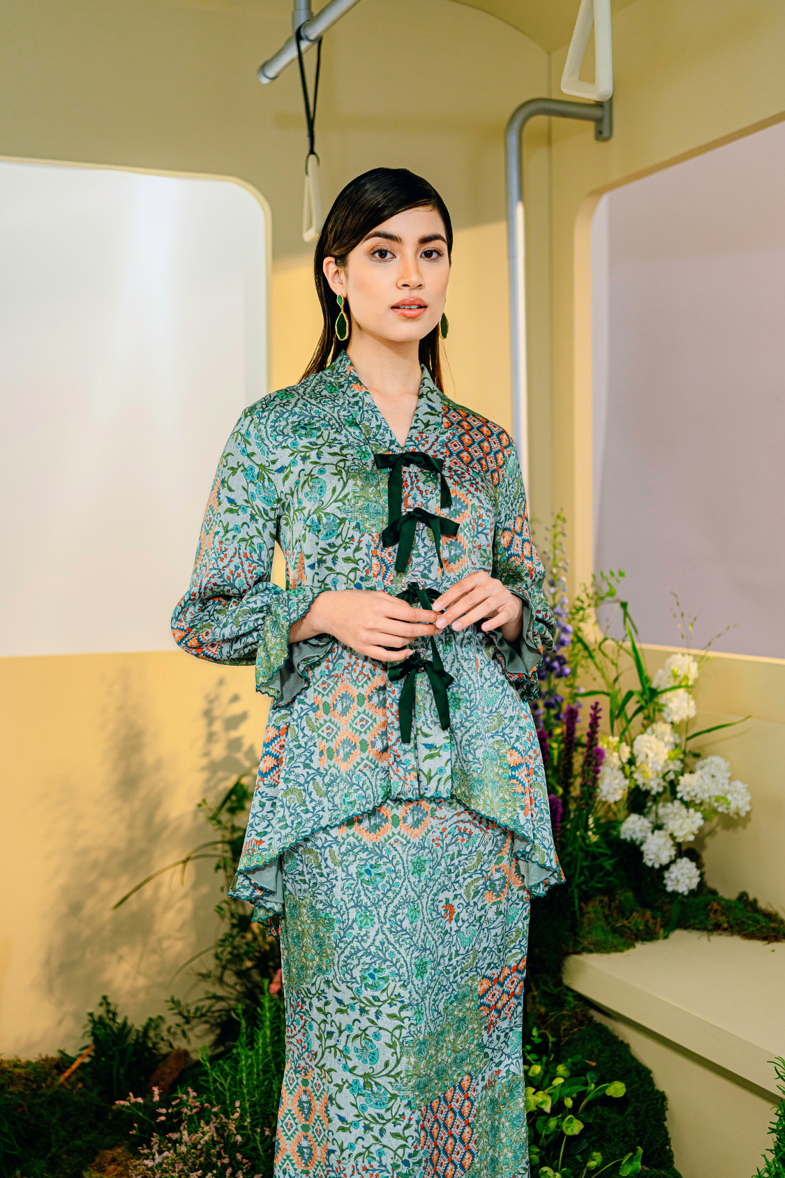 Damia Modern Kurung Summeraya 2025 in Green