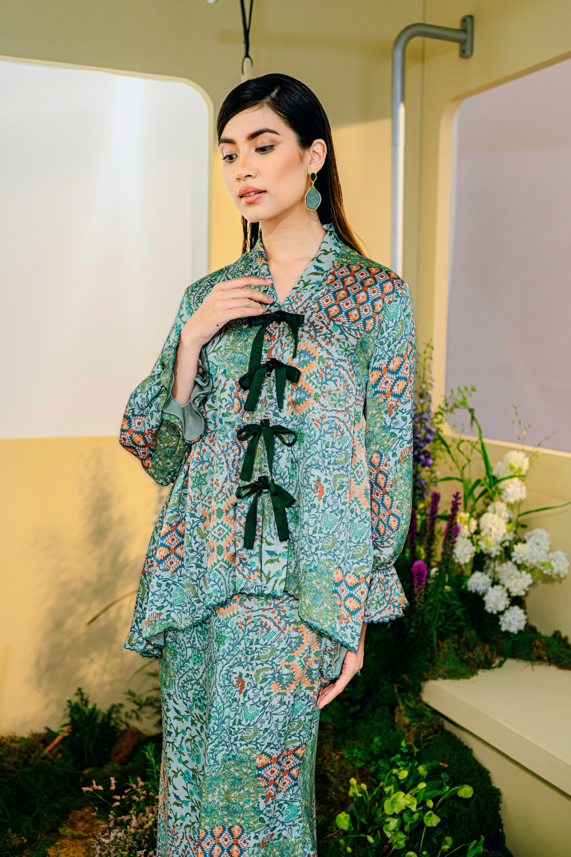 Damia Modern Kurung Summeraya 2025 in Green
