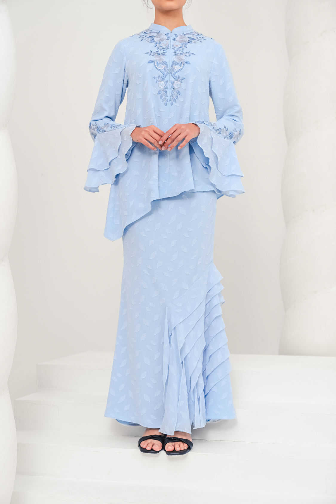 Sentosa Modern Kurung Summeraya in Light Blue