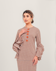 Indah Modern Kurung Summeraya in Brick Orange
