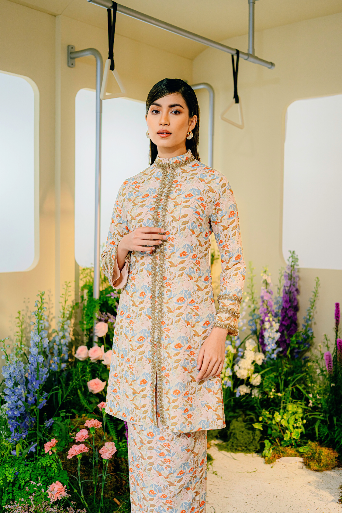 Kamilia Long Modern Kurung Summeraya 2025 in Cream