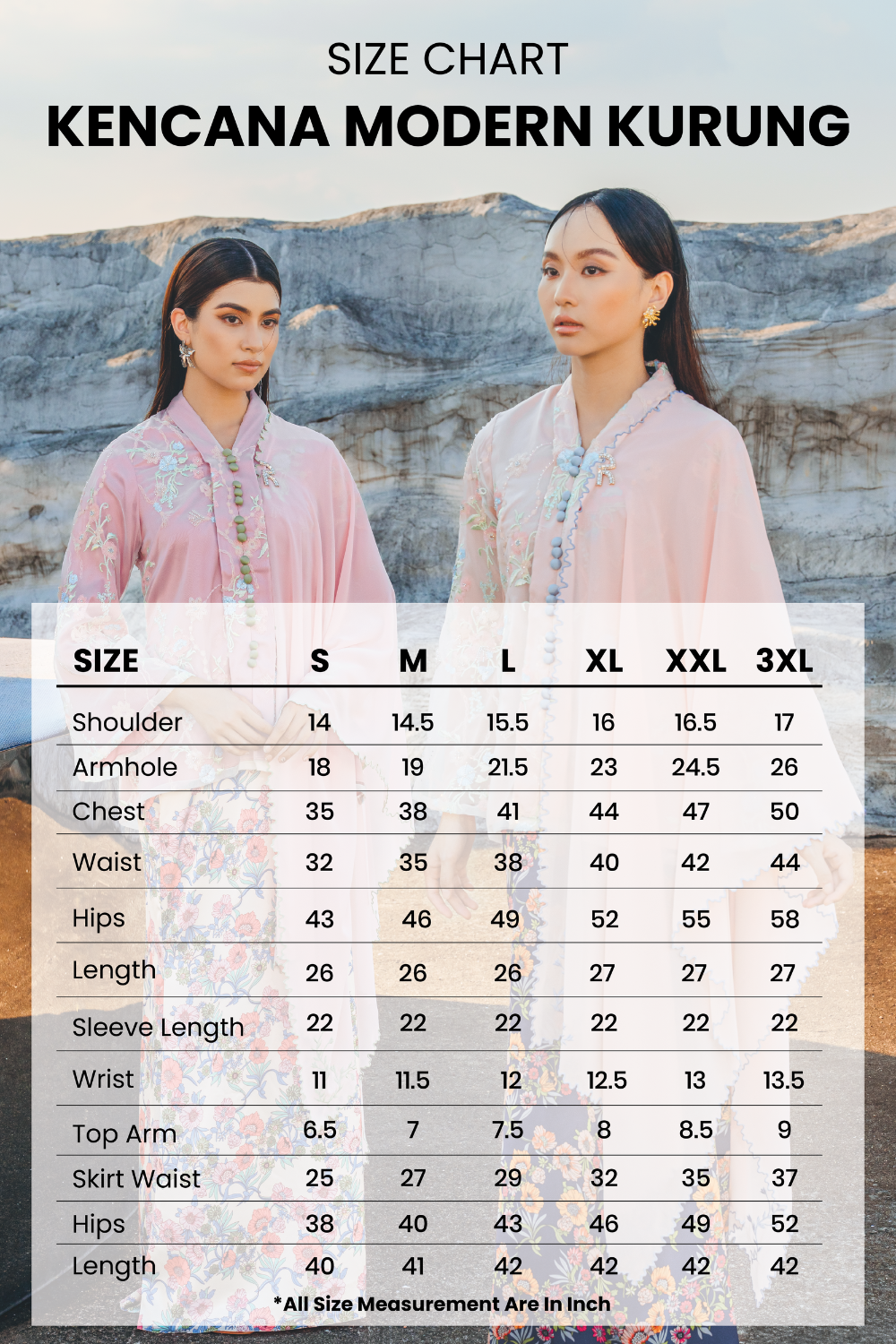 Kencana Modern Kurung Summeraya 2026 in Peach