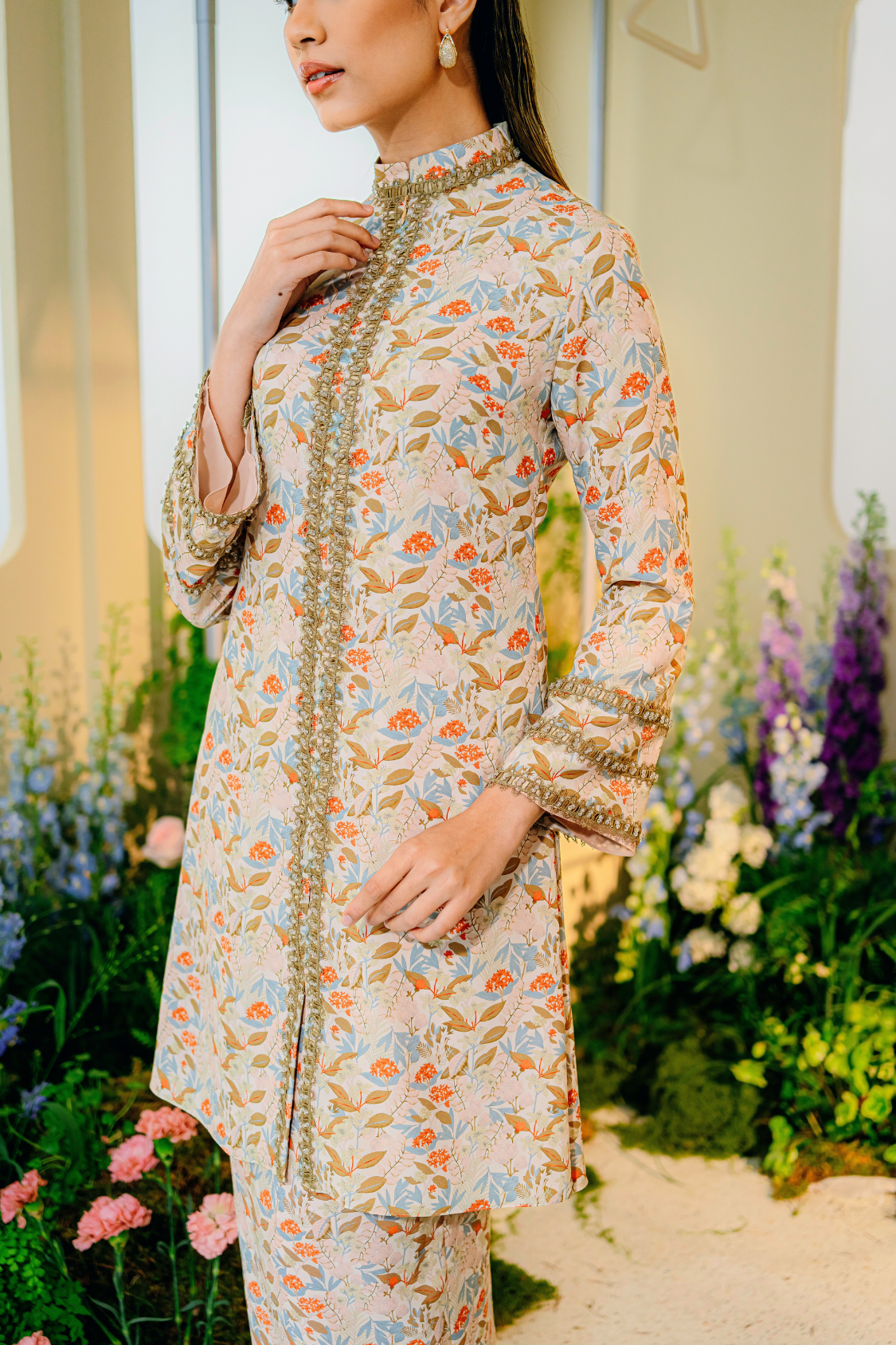Kamilia Long Modern Kurung Summeraya 2025 in Cream