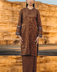 Reenaya Long Kurung Summeraya 2026 in Dark Brown
