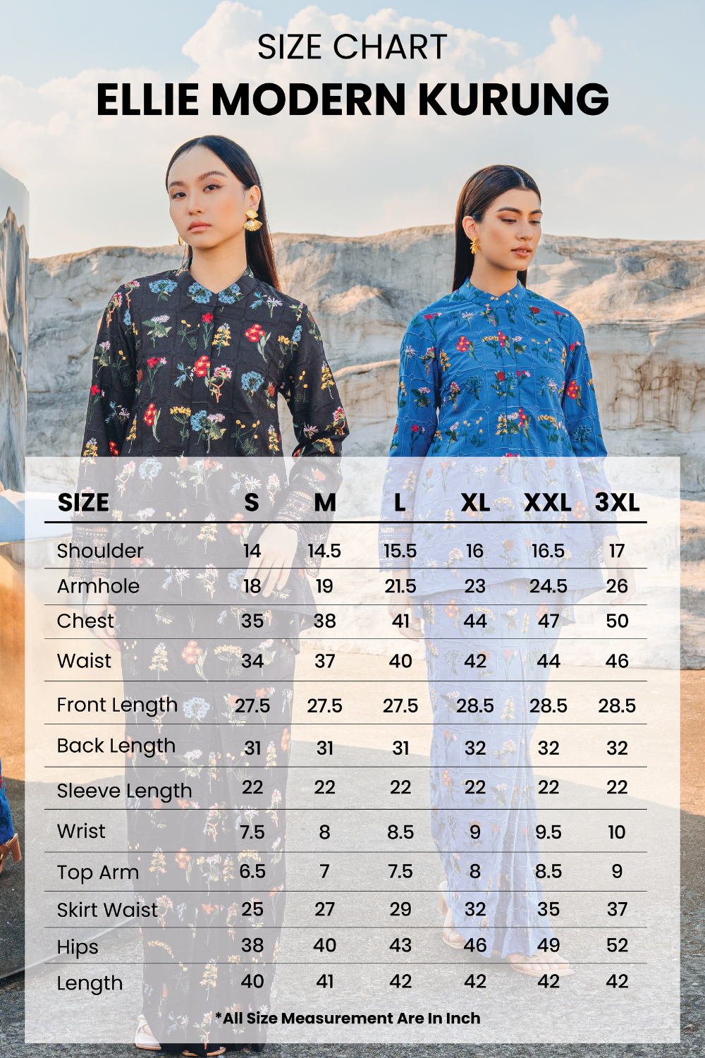 Ellie Modern Kurung Summeraya 2026 in Black