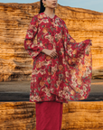 Mariani Long Kurung Summeraya 2026 in Ruby