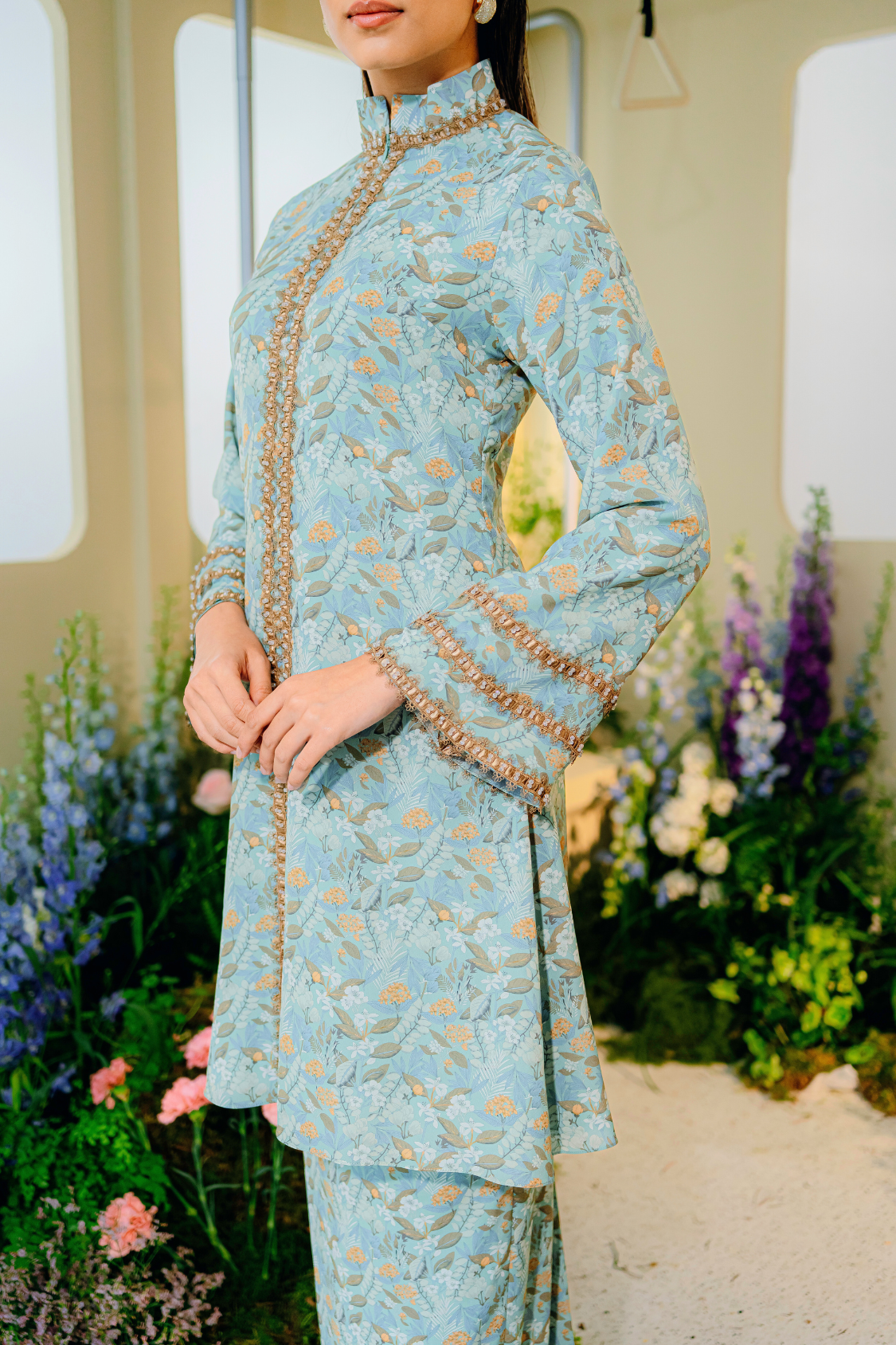 Kamilia Long Modern Kurung Summeraya 2025 in Mint Green