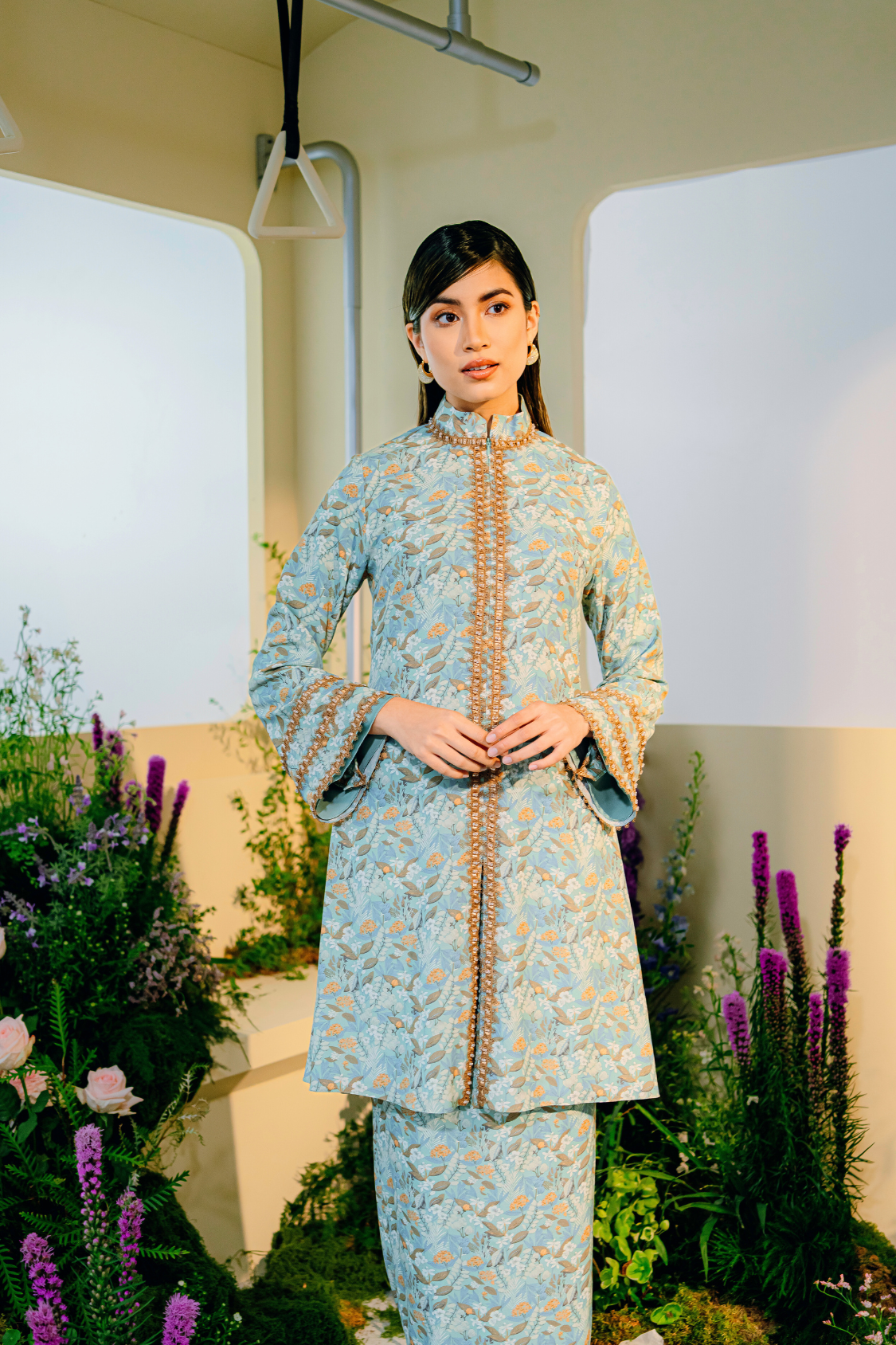 Kamilia Long Modern Kurung Summeraya 2025 in Mint Green