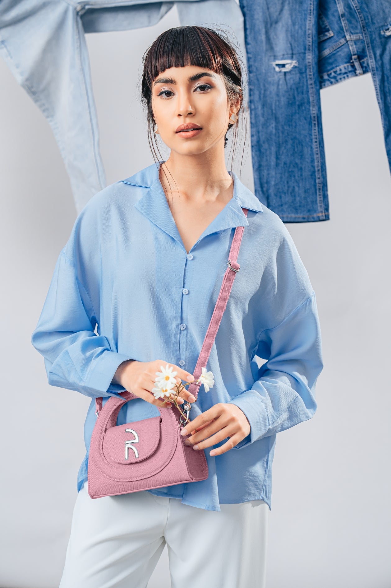 Denim Mini Solace in Bubblegum