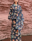 Sofina Modern Kurung Summeraya 2026 in Blue Black