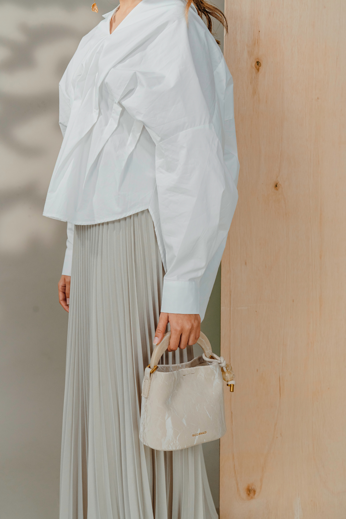 Naila Handle Bag in Beige
