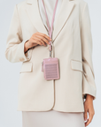 Signature Card Holder in Blossom Pink