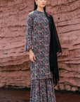 Aliana Long Kurung Summeraya 2026 in Black