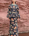 Sofina Modern Kurung Summeraya 2026 in Blue Black