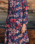 Mariani Long Kurung Summeraya 2026 in Dark Blue