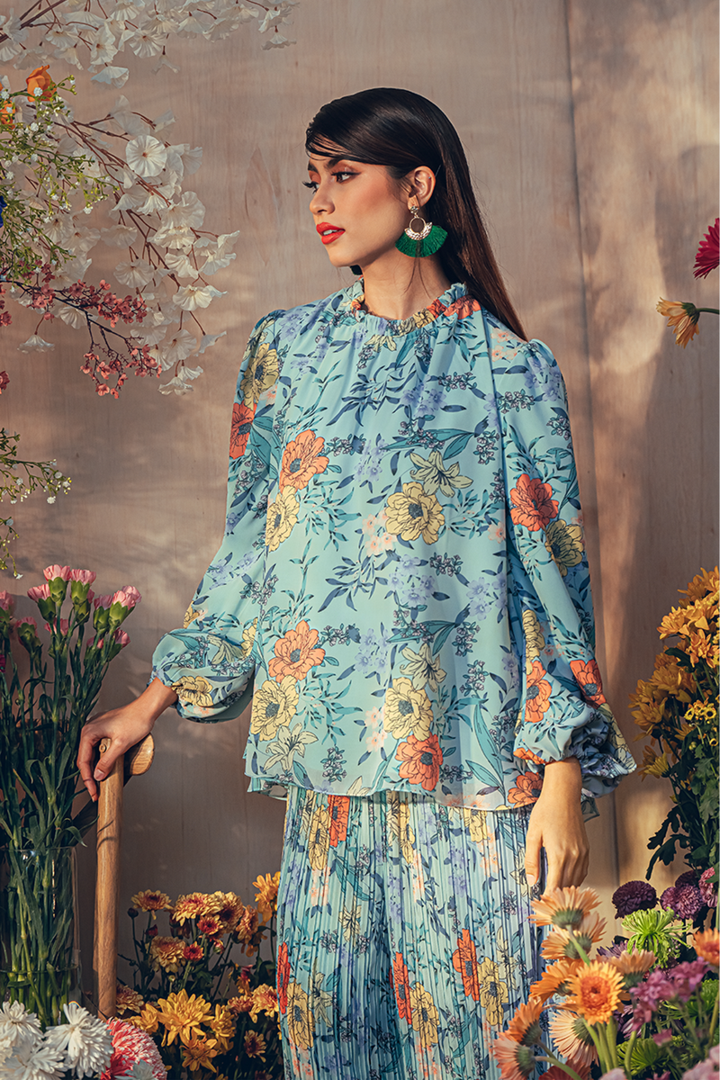 Sakura Printed Set in Blue – Rico Rinaldi