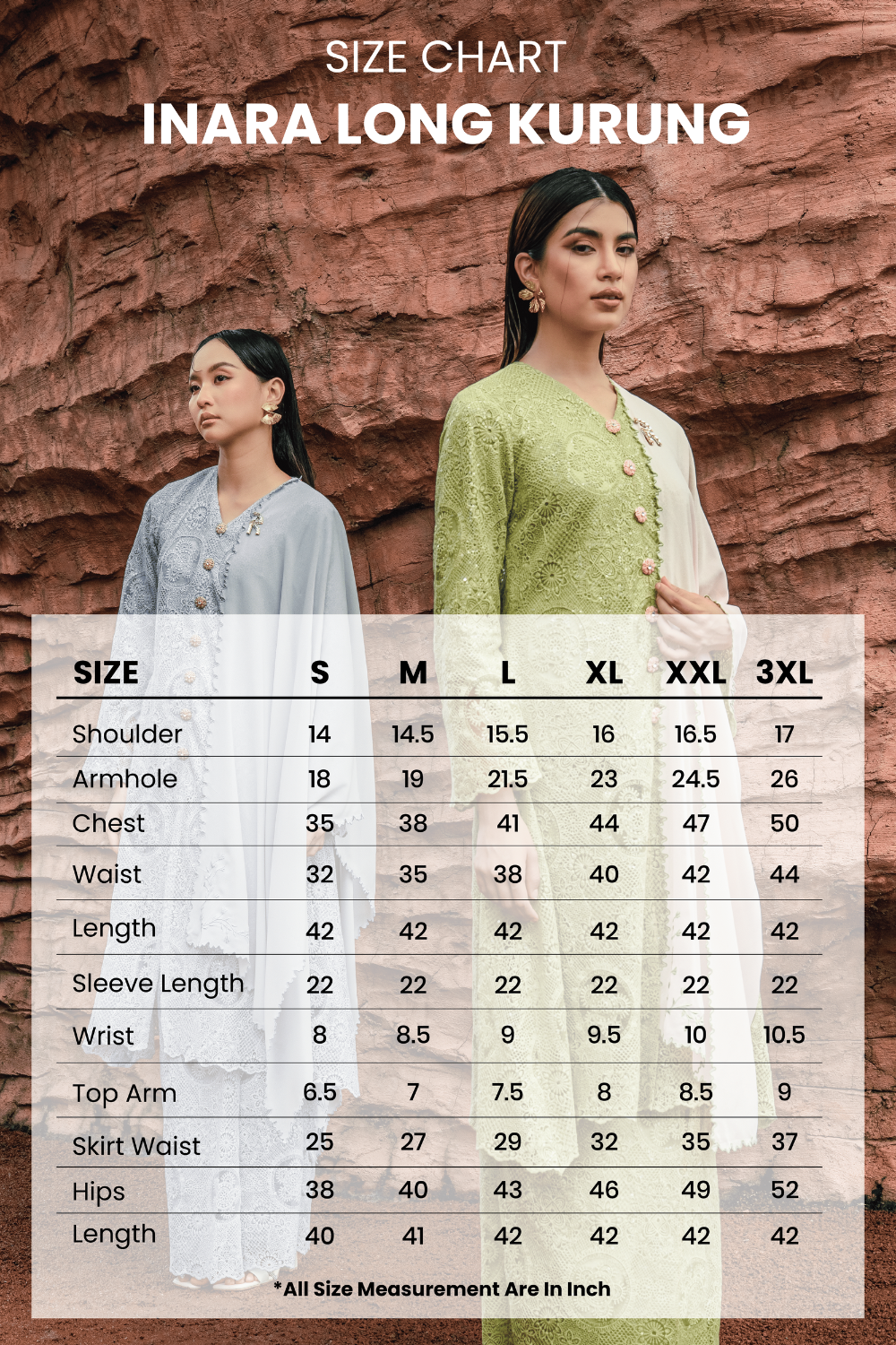 Inara Long Kurung Summeraya 2026 in Brown