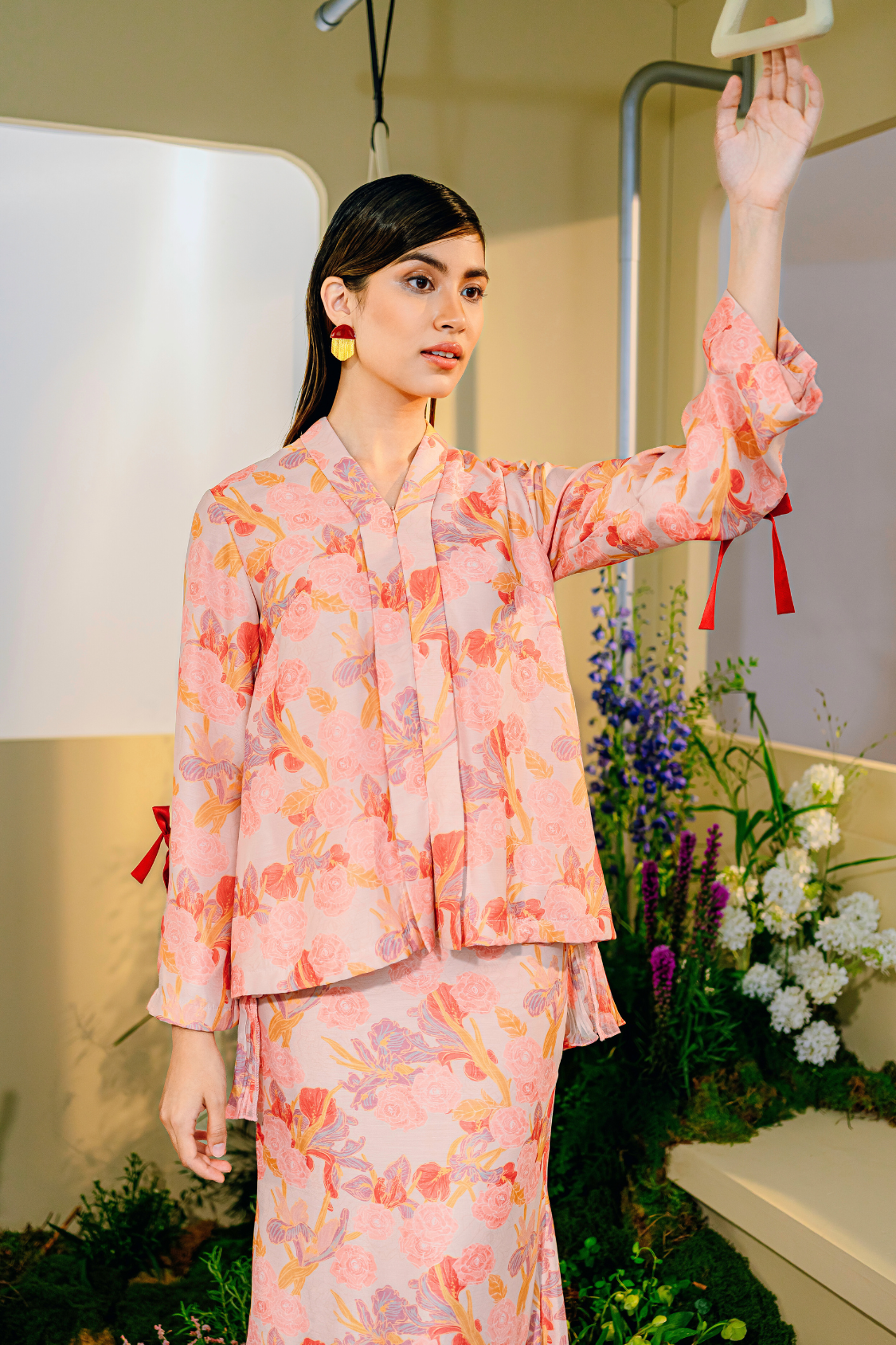 Kirana Modern Kurung Summeraya 2025 in Light Peach