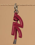 Tiny R Charms in Burgundy