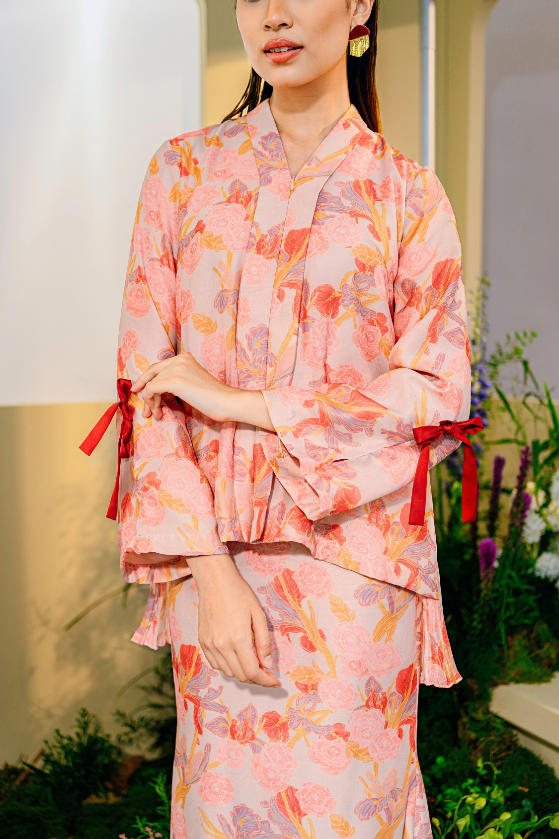 Kirana Modern Kurung Summeraya 2025 in Light Peach