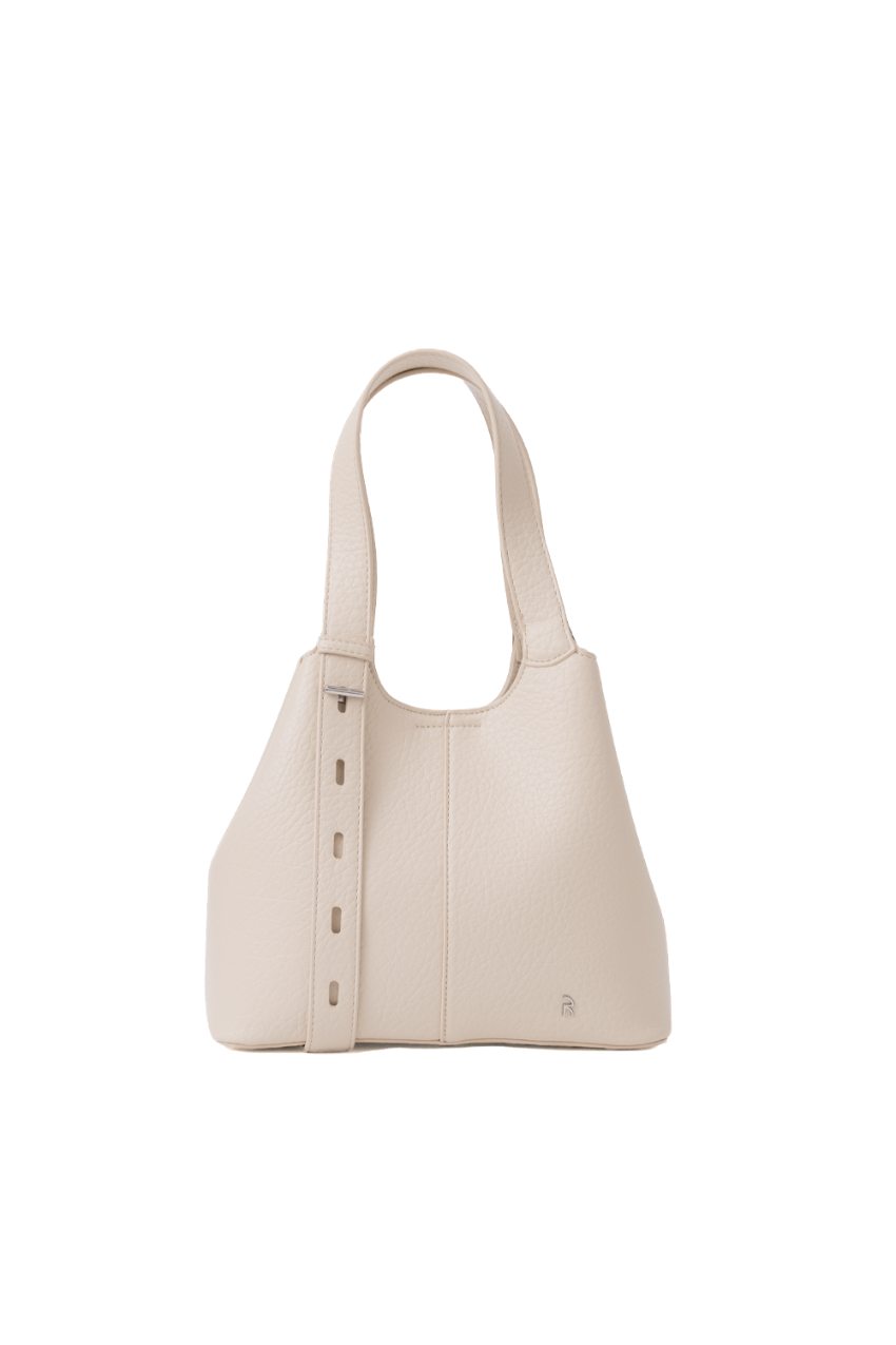 Norri structured shoulder bag in Beige