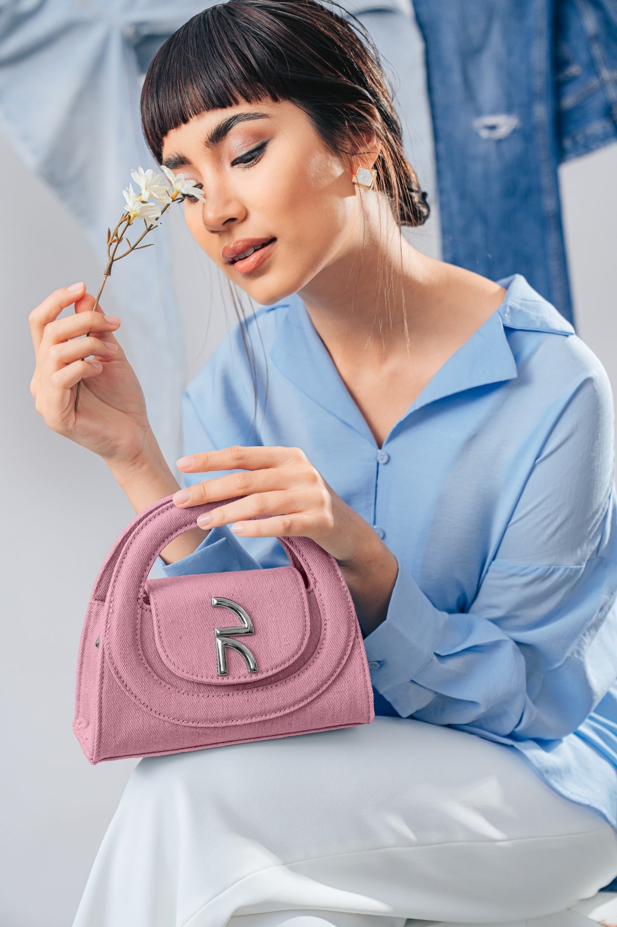 Denim Mini Solace in Bubblegum