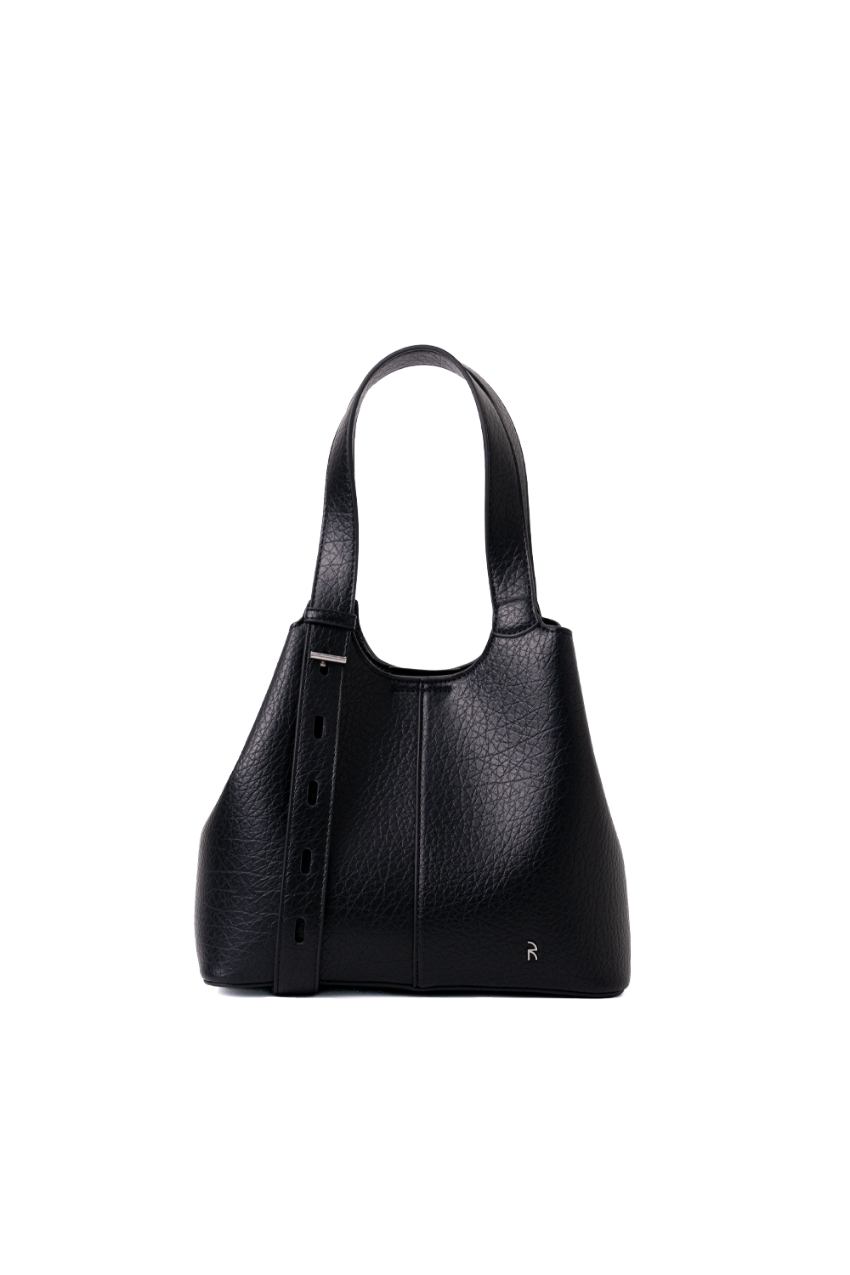 Structured shoulder bag made from premium PU vegan leather