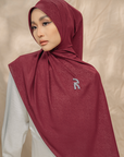 Rivora Embossed Shawl in Burgundy