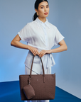 Jiro Tote Bag in Dark Brown